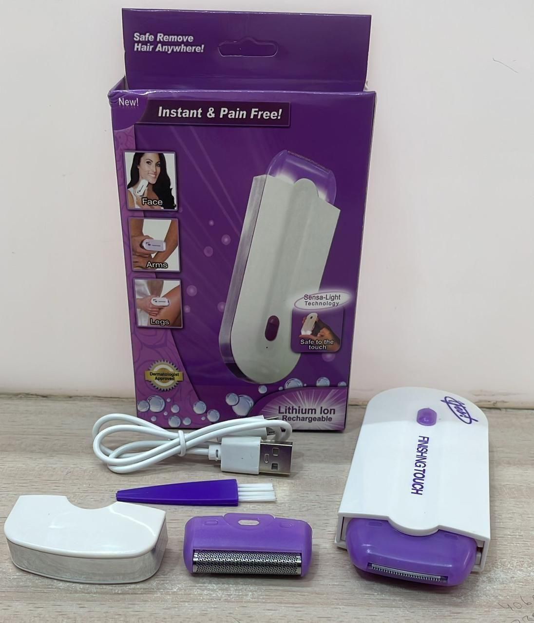 Rechargeable Painless Hair Trimmer for Women & Men - Facial & Body Hair Remover Shaver - Cordless & Portable